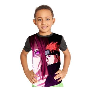 Imagem de Camiseta Infantil Naruto Pain Full Print Ref:73 - smoke, Preto, 6