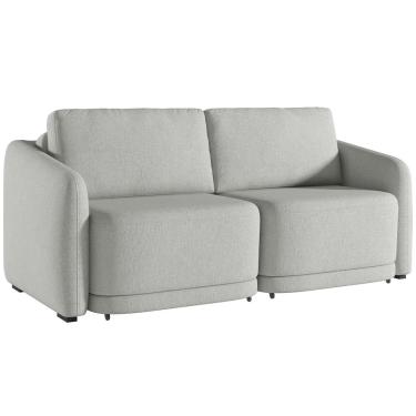 Imagem de Sofá Cama para Sala de Estar 2 Lugares 196cm Montserrat K01 Linho Cinza - Lyam Decor