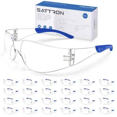 Imagem de Óculos de segurança SATTRON, pacote com 24 lentes de policarbonato tra