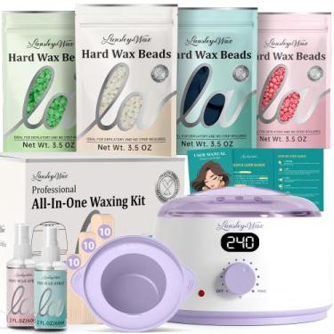 Imagem de Kit de depilação LANSLEYWAX Digital para mulheres e homens com 39 aces