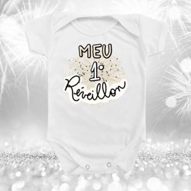 Imagem de Body Temático Roupa Bebê Feliz Ano Novo Primeiro Reveillon - Borizinho