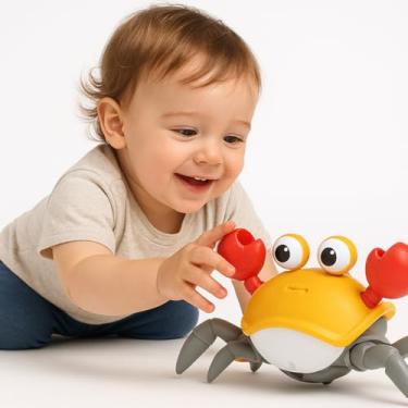 Imagem de Caranguejo Fujão Vai e Volta Pega Caranguejo Brinquedo Divertido com Música que Anda e Desvia dos Obstáculos com Sensor para o Desenvolvimento Linha Premium