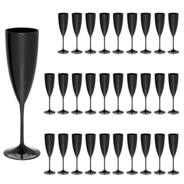 Imagem de Jogo De Taça 30pçs Espumante Acrilico Premium 170ml (PRETO)