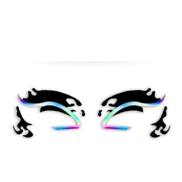 Imagem de Kit 06 Cartela Adesivo Facial Maquiagem Halloween dia das Bruxas