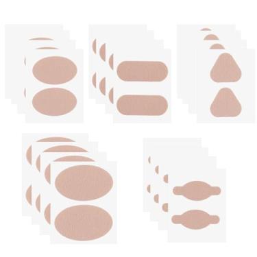 Imagem de 20 Peças de Almofadas Adesivas Pele Carneiro para Pés, Fitas Prevenção Bolhas Pré-Cortadas Tecido Dedos e Calcanhares Sapatos Essenciais para Corrida Caminhada Diário e Viagens (Marrom Claro)