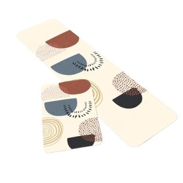 Imagem de Kit 2 Tapetes Cozinha Antiderrapante Poliester Estampas Modernas Segurança(TPCOZ5133)