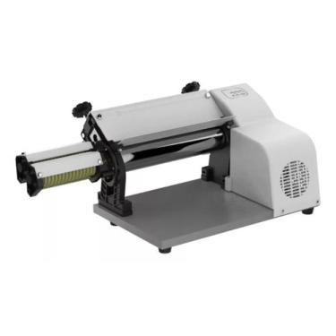 Imagem de Cilindro de massa elétrico 28 cm cromado cinza grigio com cortador mac