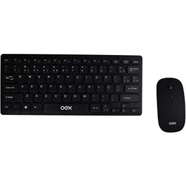 Imagem de OEX Combo Teclado e Mouse sem fio 1200DPI Ultra Slim TM405, Preto