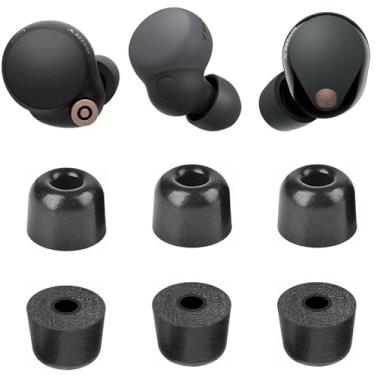 Imagem de Pontas auriculares de espuma Memroy compatíveis com fones de ouvido intra-auriculares Sony WF-1000XM5 WF-1000XM4 WF-1000XM3 WF-C500 WF-C700 MDREX15AP 3 pares pretos l