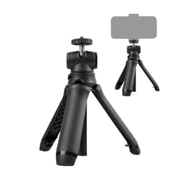 Imagem de EBTOOLS Tripé de Câmera de Mesa Dobrável, 4 Seções Extensíveis, Sapata Fria Giratória de 360°, Rosca de 1/4", Cabeça Esférica Ajustável de 360°, Bastão de Selfie, para Smartphones