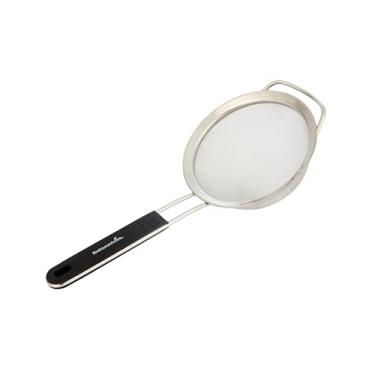 Imagem de Restaurantware Coador de malha fina 1 unidade 32 cm x 14 cm x 5,8 cm com alça de silicone coador de malha extrafina de aço inoxidável cabo resistente ao calor pode ser lavado na máquina de lavar louça