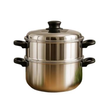 Imagem de Panela a Vapor Banho Maria de Alumínio 3,4L com Tampa – Ideal para Arroz, Legumes e Verduras Saudáveis