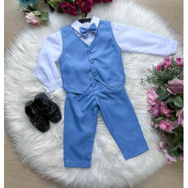 Imagem de Conjunto Miss Cherry Social Leonardo com Colete Azul Serenity, Portage