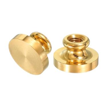 Imagem de PATIKIL Cabeça de selo de cera em branco de 2,4 cm, 2 peças de cabeças redondas de carimbo de cera de vedação de latão para fazer cartões faça você mesmo, selagem de envelopes, artesanato, convites de