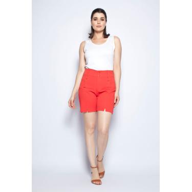 Imagem de Shorts Pau a Pique Básico Sarja Vermelho