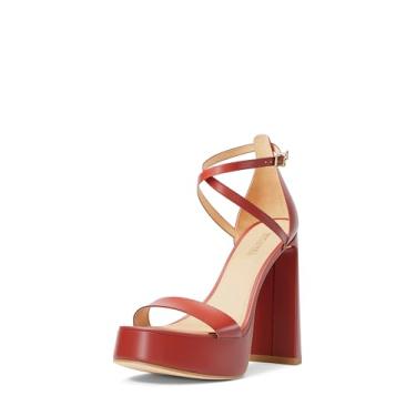 Imagem de Michael Kors Sandália feminina plataforma Cami, Carmesim, 36