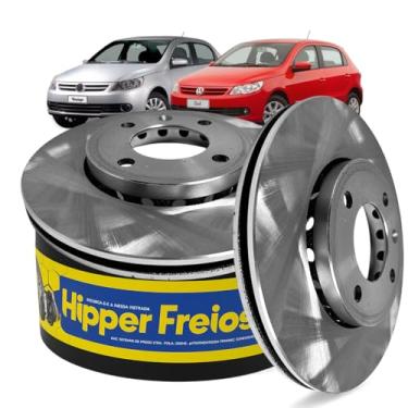 Imagem de Par Discos de Freio Dianteiros HF87 Compatível com Gol Voyage G5 2008 a 2013 Ventilado 239mm