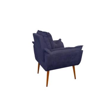 Imagem de Kit 04 Cadeiras Poltronas De Luxo Opala Azul Turquesa