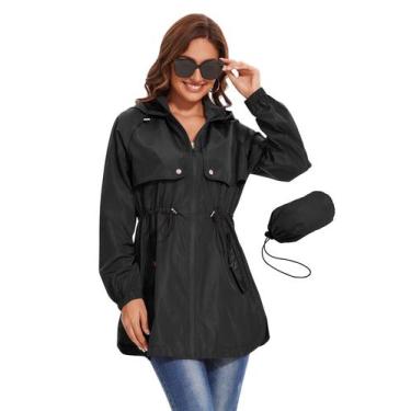 Imagem de Capa de chuva Aavoogue, impermeável, leve, embalável para mulheres