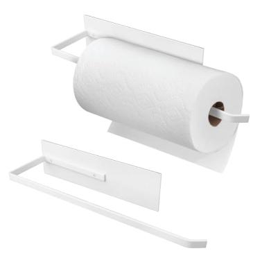Imagem de Suporte magnético para toalha de papel para geladeira, suporte de rolo de papel higiênico, suporte de toalha magnético, suporte de parede para toalhas, rolos, casa, cozinha, trailer, dormitório