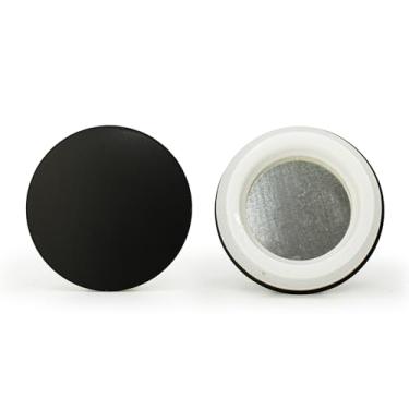 Imagem de Tampas de frascos de vela, tampas de copo para fabricação de velas com gaxeta, selam e prendem suas velas - preto fosco metálico de 8 cm, 16 peças