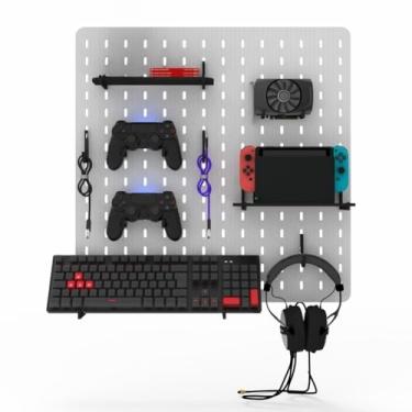 Imagem de Pegboard MDF 59x59 Organizador Setup Gamer Home Office Branco