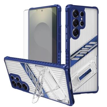 Imagem de Asuwish Capa de celular para Samsung Galaxy S23 Ultra 5G com protetor de tela de vidro temperado e suporte rígido resistente à prova de choque acessórios S23Ultra 23S S 23 23Ultra 17.3 cm feminino