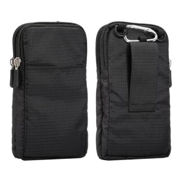 Imagem de Bolsa tiracolo masculina para smartphone, coldre de cintura para celular masculino com clipe de cinto, bolso Belet com zíper, bolsa para celular, bolsa carteiro de ombro para smartphone, bolsa