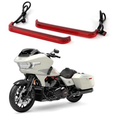 Imagem de ZYTIGHTER Alforjes traseiros de seta de motocicleta aptos para Harley Touring CVO Road Glide FLTRXSE, FLTRX, FLTRXSTSE, Street Glide FLHX, CVO Street Glide Special FLHXSE 2023 2024-UP Lente vermelha