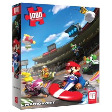 Imagem de Quebra-cabeça Mario Kart de 1000 peças | Quebra-cabeça colecionável com Mario, Princesa Peach, Bowser, Yoshi e Luigi do jogo de corrida | Mercadoria oficialmente licenciada pela Nintendo