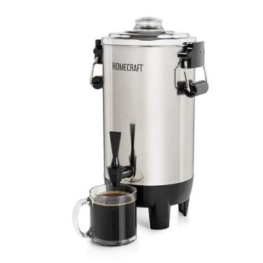 Imagem de Urna de café para 30 xícaras - aço inoxidável de fabricação rápida - perfeita para expresso, água quente, chá, chocolate quente - aço inoxidável