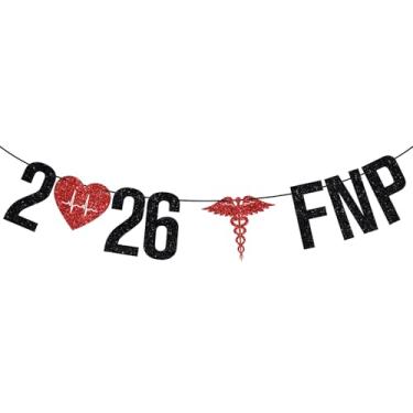 Imagem de Banner FNP 2026, placa de congrats Family Nurse Practitioner, Future Nurse/RN/BSN, Enfermeira de Enfermagem, Enfermeira de Enfermagem, Survivor Escola de Enfermagem, Decorações de Festa de Formatura