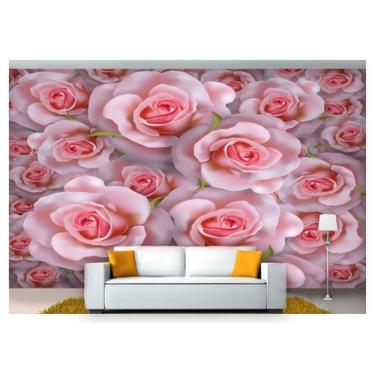 Imagem de Papel De Parede Flores Rosas Romantico 3D Nfl224 - Você Decora