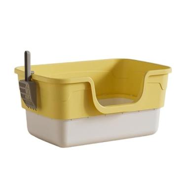 Imagem de Fxzqgnh Caixa de Areia Aberta com Função de Peneira, Bandeja Higiênica E Caixa de Areia para O Canto Do Quarto, Amarelo