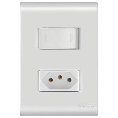 Imagem de Conj. 1 Interruptor Paralelo + 1 Tomada 10A - Tramontina Liz