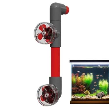 Imagem de Filtro de tanque de peixes, acessórios de ventilador de rotação automática, ventilador circulador de aquário, para camarão coral tropical e aquário de peixes marinhos