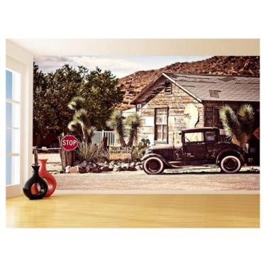 Imagem de Papel De Parede 3D Cidade Antiga Vintage Retrô 3,5M Cda73 - Você Decor