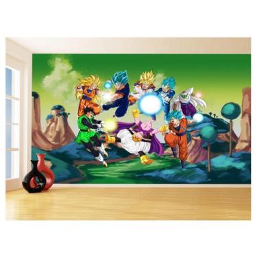 Imagem de Papel De Parede Dragon Ball Goku Vegeta Anime 3,5M Dbz319 - Você Decor
