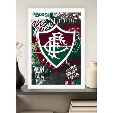 Imagem de Quadro Fluminense com Vidro e Moldura Branca Tam:A4 - Spark Loja