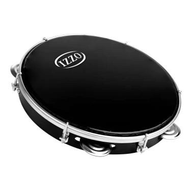 Imagem de Pandeiro Izzo Pele Preta 10 Corpo Abs 6480 Cor