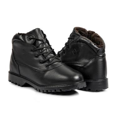 Imagem de Bota Oslo Frankfurt para Neve em Couro Forrada com Lã e Impermeável Masculina-Masculino