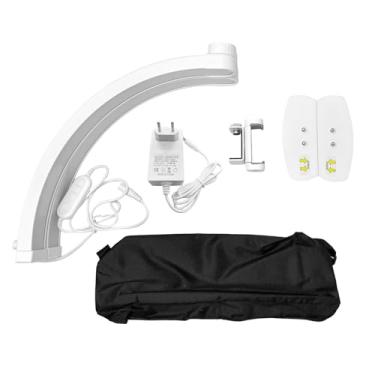 Imagem de Garosa Lâmpada LED de Mesa para Unhas Design Curvo Com 3 Temperaturas de Cor 10 Níveis de Brilho Suporte de Telefone Embutido Ajustável para Tutoriais de Nail Art Manicure, Lash Techs (Plugue UE)