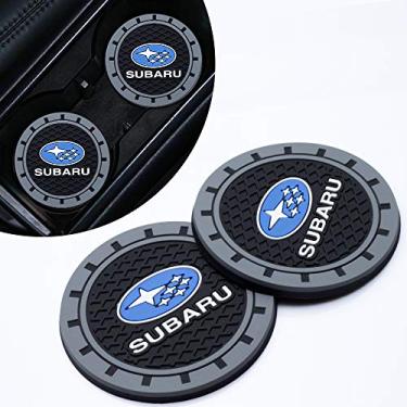 Imagem de Porta-copos de carro para Subaru Ascent BRZ Crosstrek Forester Impreza Legacy Outback WRX STI XV Crosstrek Porta-copos de silicone embutido acessórios interiores 7 cm 2 peças