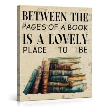 Imagem de Livro de leitura vintage, sala de aula, arte de parede, impressão, um lindo lugar para ser, pôster, pintura, livro, adorável, decoração de parede, para biblioteca, estudo, sala de leitura, dormitório