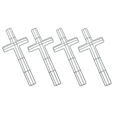 Imagem de DOITOOL 4 peças com moldura de guirlanda cruzada de arame de metal faça você mesmo, forma de guirlanda para decoração floral para pendurar na Páscoa, festas de fim de ano