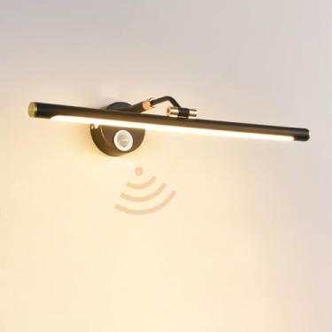 Imagem de Luz de espelho LED Lâmpadas de parede de banheiro com detector de movimento Arandela moderna 210° Rotativa Extensível Iluminação de parede com interruptor Luz de armário para penteadeira de banheiro