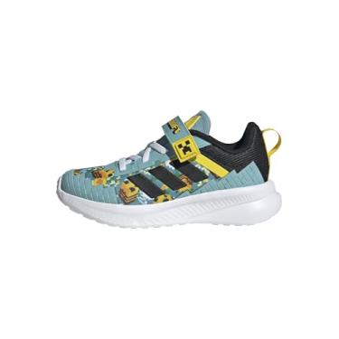 Imagem de adidas Tênis infantil unissex Minecraft Fortarun El C, Tom menta/preto/amarelo, 10.5 Little Kid