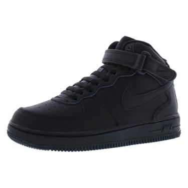 Imagem de Nike Tênis de basquete Jordan Kids pré-escolar 1 médio 640734, Preto/preto, 1 Little Kid