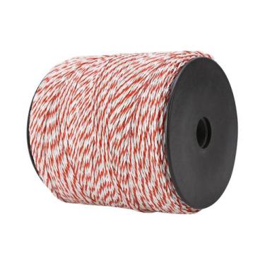 Imagem de Fio De Cerca Elétrica Para Gado Em Aço Inoxidável Branco E Vermelho 50