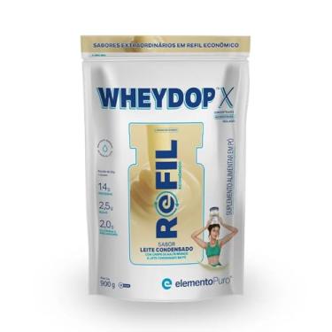 Imagem de Whey Protein Wheydop X Sabor Leite condensado Refil 900g Proteína Concentrada Não Desnaturada e Isolada elementoPuro